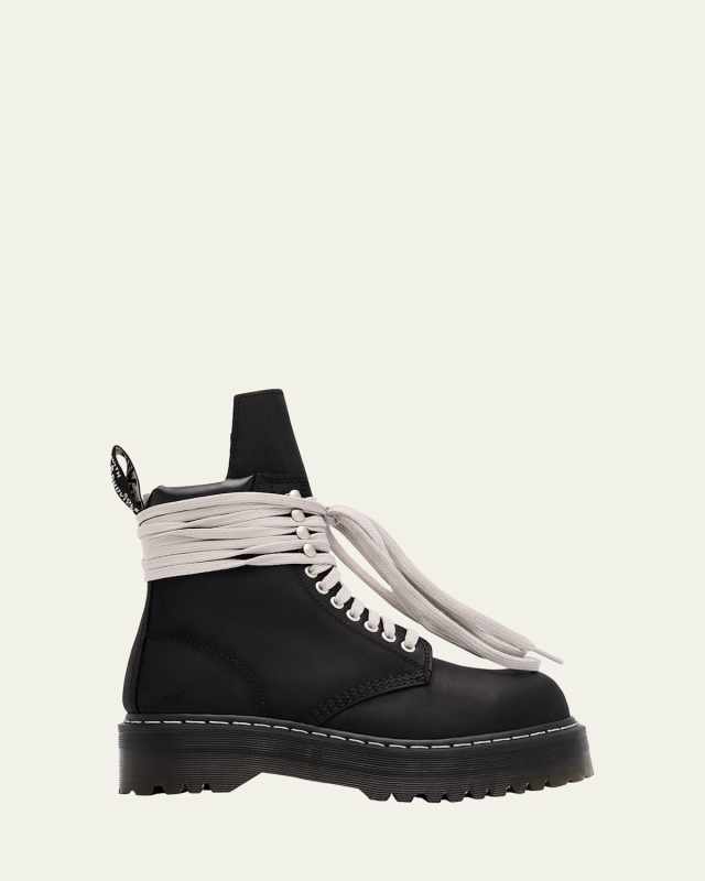 x Dr. Martens Quad Sole Steel Toe Leather Ankle Boots